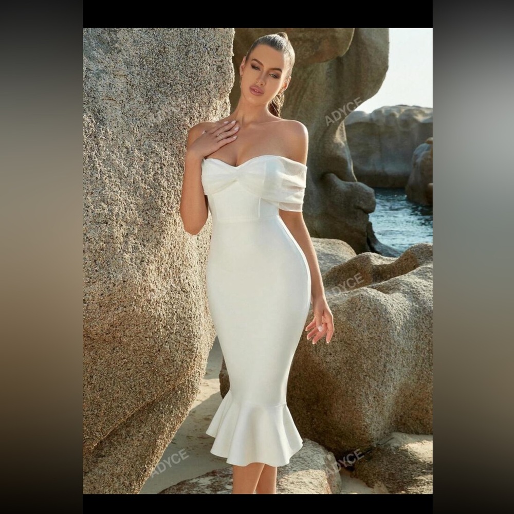 White bandage dress